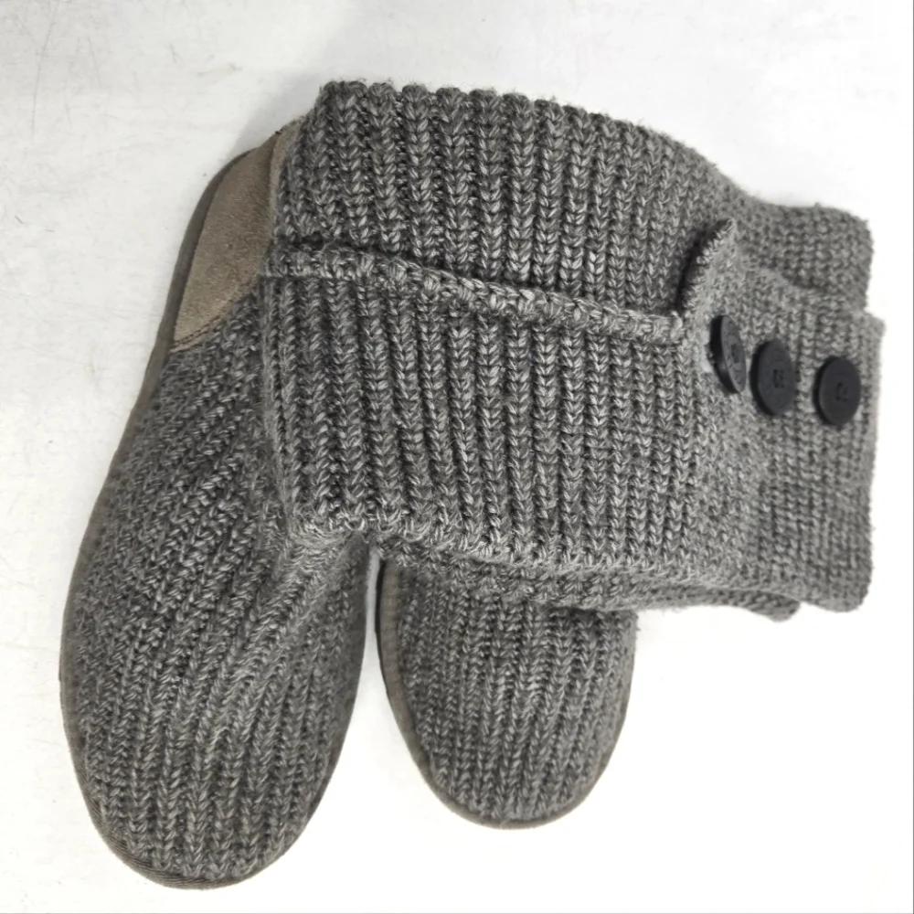 UGG Cardi Gray Knit Button Boots‎